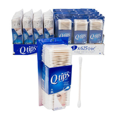 cotton swabs 625 ct q-tips -- 27 per case