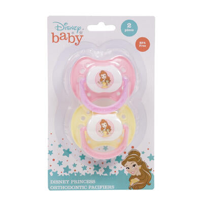 pacifier 2pk dis princess bell -- 48 per case