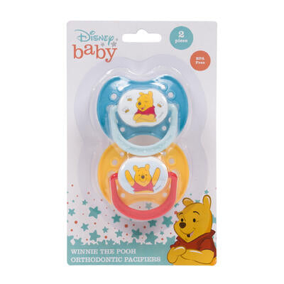 pacifier 2pk winniethepooh blu -- 48 per case