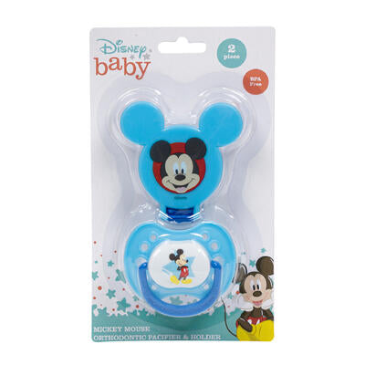 pacifier w clip mickeymouse re -- 48 per case
