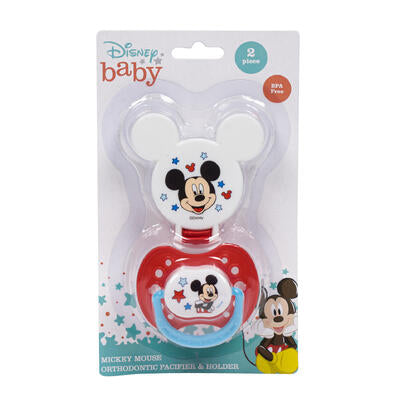 pacifier w clip mickeymouse wh -- 48 per case