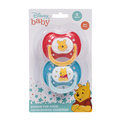 pacifier 2pk winniethepooh red -- 48 per case