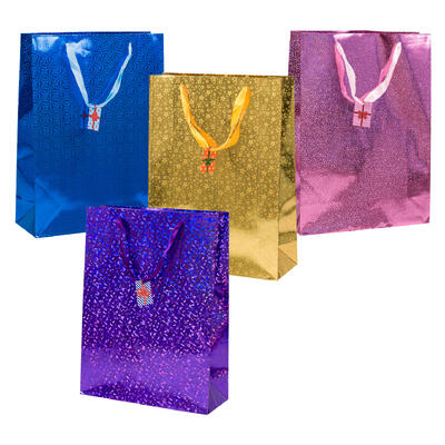 gift bag lrg hologram design -- 72 per case