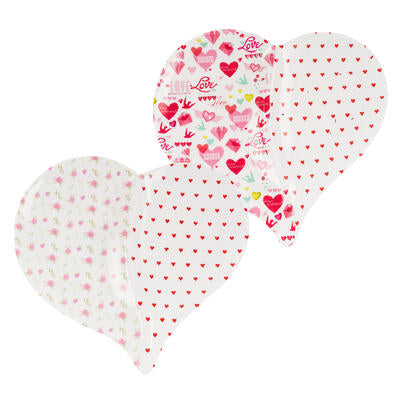 serving plate 13 heartshape w -- 36 per case