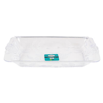 serving tray 12.5 rect w embos -- 36 per case
