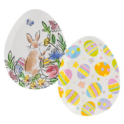 easter plate 15 x11.8 egg shap -- 48 per case