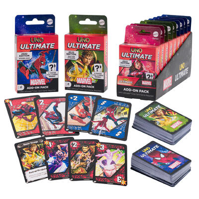 uno marvel add on playing cards -- 9 per case