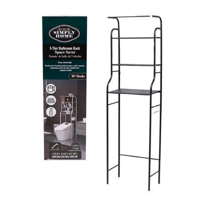 bathroom rack 63 h 3tier w tow -- 6 per case