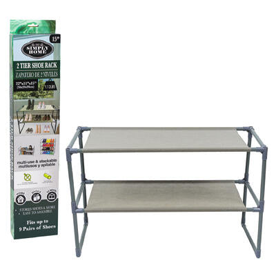 shoe rack organizer 2 tier 9pr -- 12 per case