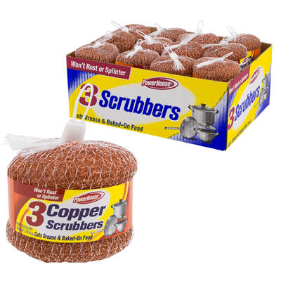 scouring pad 3pk cooper -- 24 per case