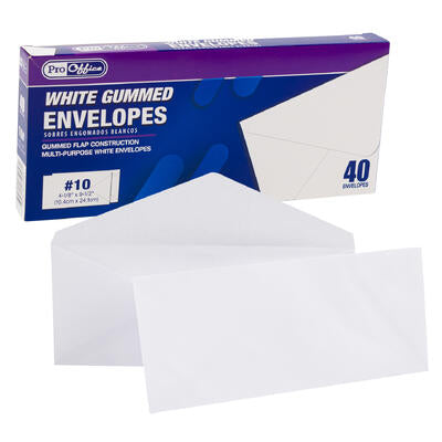 envelope 40ct 4 1 8 x9 1 2 whi -- 24 per case