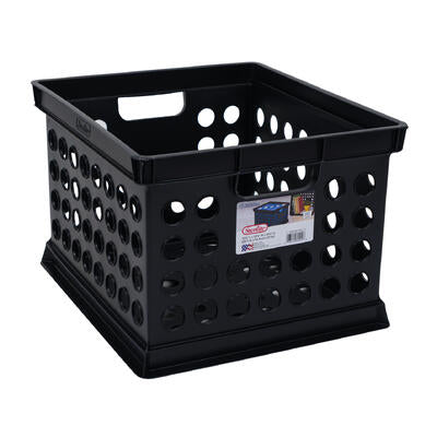 storage crate 15x13x10 black s -- 6 per case