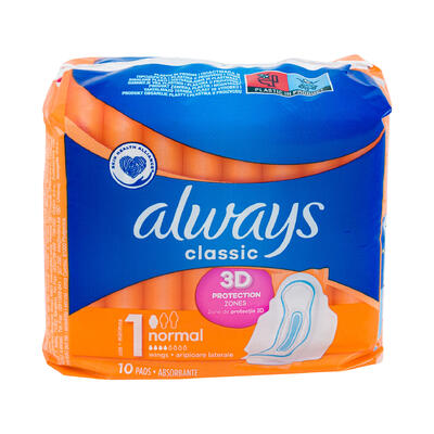 maxi pads 10ct always classic -- 16 per case
