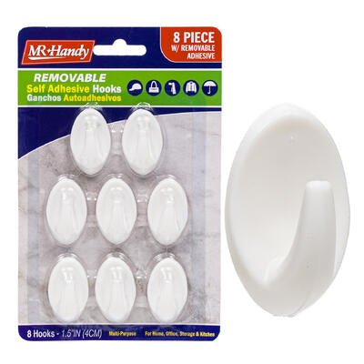 hook set 8pc 1.5 self-adhesive -- 48 per case