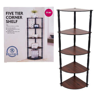 corner shelf 15.5x15.5 5tier m -- 1 per case