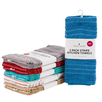 kitchen towel 2pk 15 stripes 6 -- 24 per case
