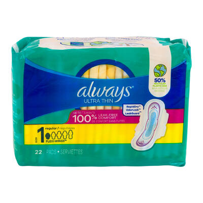 pads 22ct ultra thin always -- 6 per case