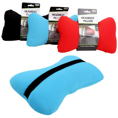 travel headrest pillow - asst antron 9.75 l -- 36 per case