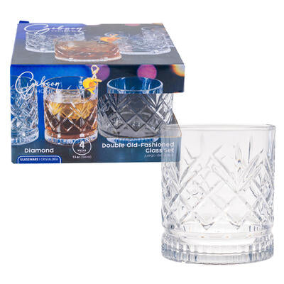 glass set 4pc13ozdiamond clear -- 4 per case