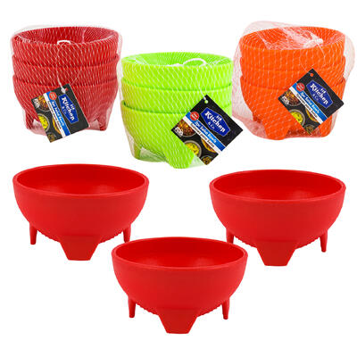 salsa bowl set 3pc 4.5 3ast c -- 48 per case
