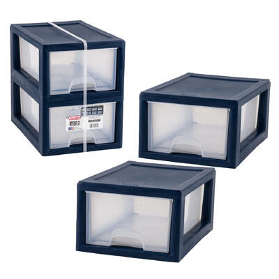 drawer 2 pcs clear blue steri -- 6 per case