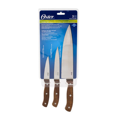 cutlery set 3pc s.s. black wal -- 6 per case