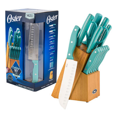 cutlery set 14pc s.s.w wood bl -- 4 per case