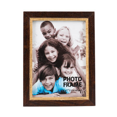photo frame 5x7 brown natural -- 48 per case