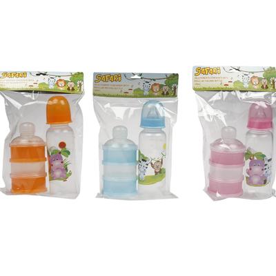 baby bottle with milk powder container -- 12 per box