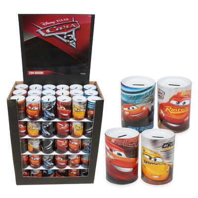 disney pixar cars 6in penny bank - asst -- 90 per case