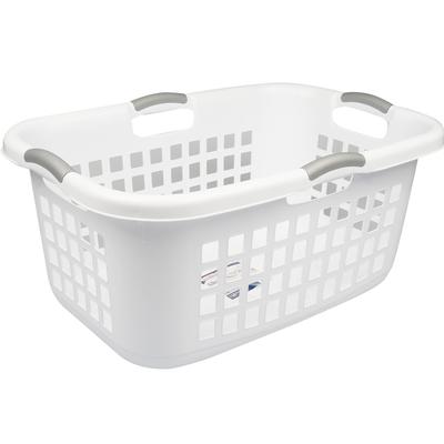 sterlite 2 bu laundry basket- white -- 6 per case