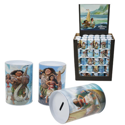 disney 6in moana penny bank display - asst -- 90 per case