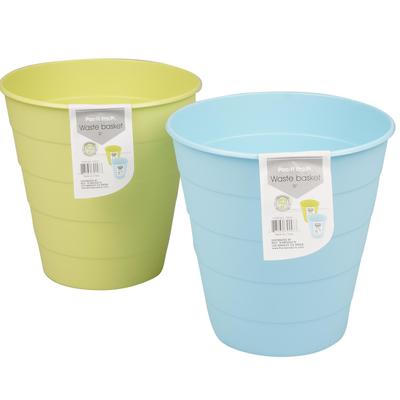 waste basket- 9 - 2 assorted colors -- 48 per case