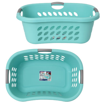sterilite aqua ultra hip hold laundry basket - 44l -- 6 per case