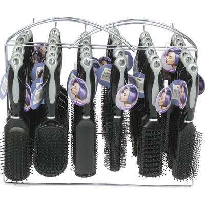 hair brush in display box - assorted 9 -- 36 per case