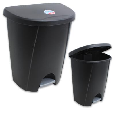 sterilite wastebasket- 6.6 gallon- black -- 4 per case