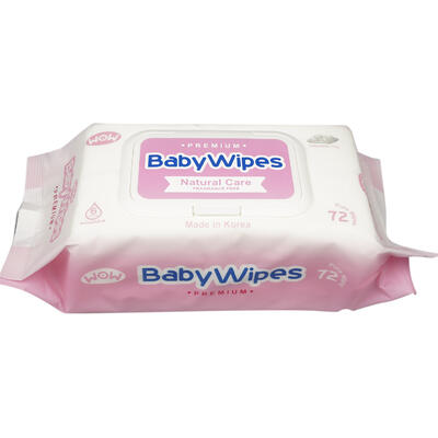 72 sheet baby wipes- pink -- 12 per case