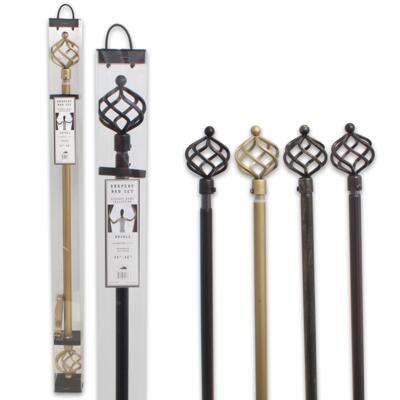elegant home collection drapery rod set 24 -48 -- 12 per case