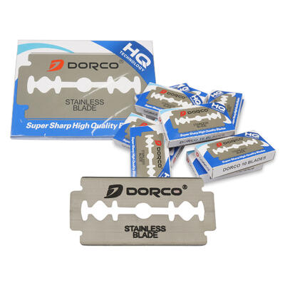 dorco 10ct double edge blade -- 100 per box