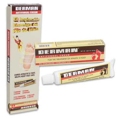 derman anti-fungal cream in display box - 0.88oz -- 12 per case