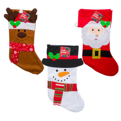 felt stocking bag- 19 - 3 assortments -- 24 per box