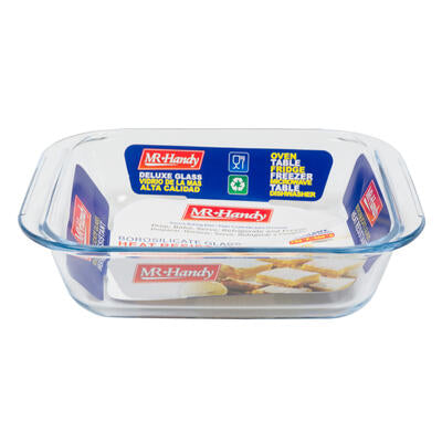 square clear glass baking pan- 1.1l -- 12 per case
