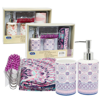 15 piece bathroom set- 1 assortment -- 12 per case