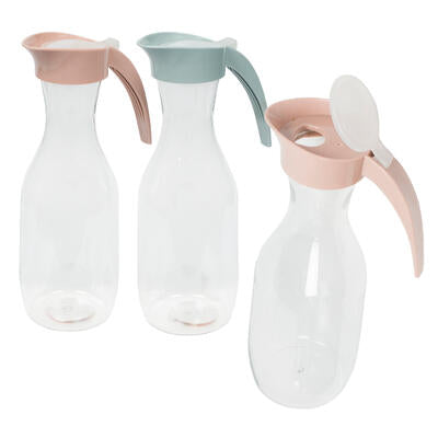 carafe with handle and lid- 47.35oz- 2 assortment -- 48 per case