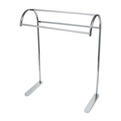 polished chrome freestanding towel rack -- 1 per case