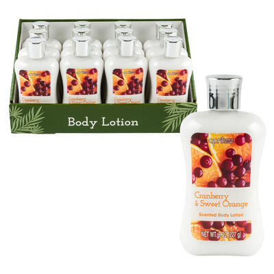 cranberry and sweet orange body lotion- 8oz -- 12 per case