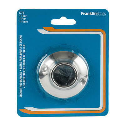 shower rod flanges - chrome - 2 pack -- 60 per case