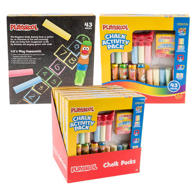 playskool chalk activity set - kids play set -- 6 per case