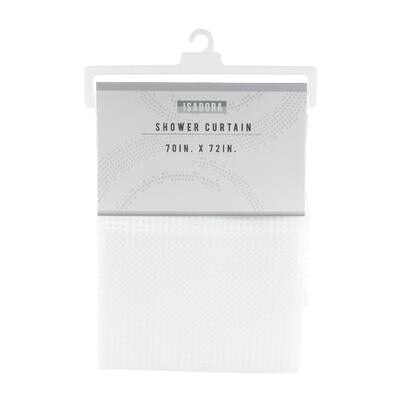 home and garden waffle shower curtain - white  -- 12 per case