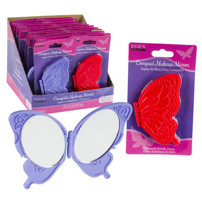 plastic butterfly mirrors - assortment  -- 24 per box